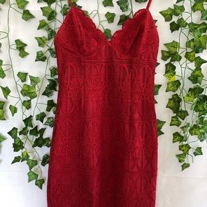 Red Lulus dress